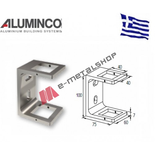 Εξωτερικό στήριγμα κολώνας 40x40 Aluminco F50 4139