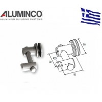 Στήριγμα τζαμιού 8-10mm μονό κολώνας Φ50 Aluminco F50 4181