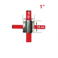 Τετράγωνη μεταλλική σύνδεση για στρογγυλούς σωλήνες 1"