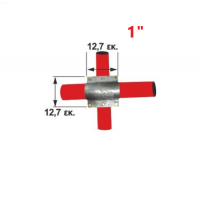 Τετράγωνη μεταλλική σύνδεση φαρδιά για στρογγυλούς σωλήνες 1"