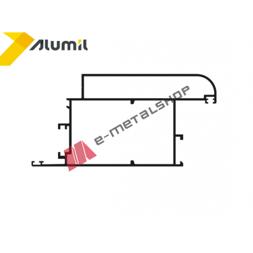 Φύλλο εισόδου European Groove M9589 σειράς Μ9400 Comfort Alumil 6m σε χρώμα λευκό 9016