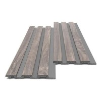 PS Panel με 3D πηχάκια τύπου barcode Piano 12x122x2900mm Χρ. Walnut/Dark Grey Κωδ. 00 τιμή βέργας 2,90m