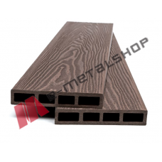 Τάβλα Συνθετικού Deck WPC περίφραξης νέας γενιάς 3D νερά ξύλου 90110 D.Brown 20x120x3600mm (τιμή βέργας)