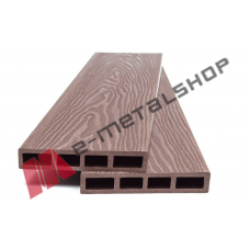 Τάβλα Συνθετικού Deck WPC περίφραξης νέας γενιάς 3D νερά ξύλου 9040 L.Brown 20x120x3600mm (τιμή βέργας)