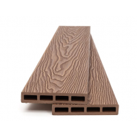 Τάβλα Συνθετικού Deck WPC περίφραξης νέας γενιάς 3D νερά ξύλου 90155 Teak 20x120x3600mm (τιμή βέργας) 