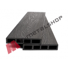 Τάβλα Συνθετικού Deck WPC περίφραξης νέας γενιάς 3D νερά ξύλου 9050 Γρκί σκούρο 20x120x3600mm (τιμή βέργας)