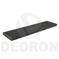 Τάβλα Συνθετικής περίφραξης WPC 2042-13 Μαύρο με ανάγλυφα νερά ξύλου 3D Dedron  20x130x3900mm κωδ. 2042-13 (τιμή βέργας)