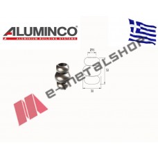 Ροζέτα για προφίλ 16 Aluminco 4618