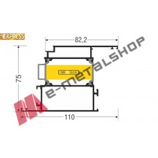 Φύλλο εισόδου European Groove S67552 σειράς S67 Smartia Alumil 6m σε χρώμα λευκό 9016