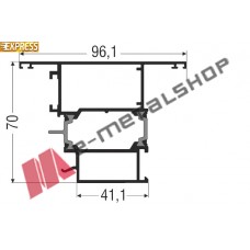 Φύλλο Εισόδου European Groove M11186 σειράς M11000 Smartia Alumil 6,5m σε χρώμα λευκό 9016