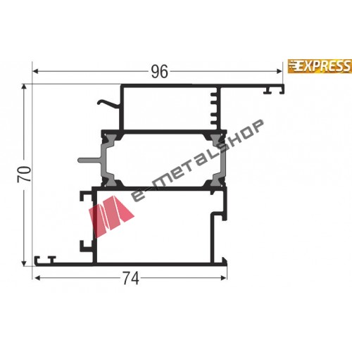 Φύλλο European Groove M11438 σειράς Μ11000 Smartia Alumil 6,5m σε χρώμα λευκό 9016