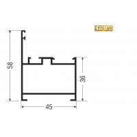 Κάσα M9400 σειράς Μ9400 Comfort Alumil 6m σε χρώμα λευκό 9016