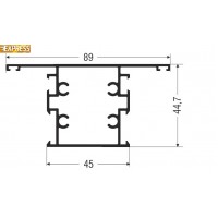 Ταύ M9548 σειράς Μ9400 Comfort Alumil 3m σε χρώμα λευκό 9016