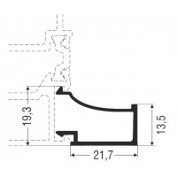 Πηχάκι ίσιο M9312 Comfort Alumil 6m σε χρώμα λευκό 9016