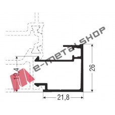 Πηχάκι ίσιο M11453 Smartia Alumil 6m σε χρώμα λευκό 9016