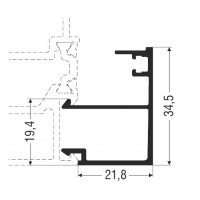 Πηχάκι ίσιο M15110 Alumil 6m σε χρώμα λευκό 9016