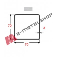 Κοιλοδοκός 70x70x3mm Γαλβανιζέ 6m