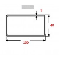 Κοιλοδοκός 100x40x3mm Γαλβανιζέ 6m