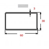 Κοιλοδοκός 60x30x3mm Γαλβανιζέ 6m