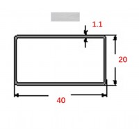 Στραντζαριστό 40x20x1.1mm Γαλβανιζέ απλού τύπου 5m