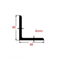 Γωνία Μαύρη 40x40x4mm 6m