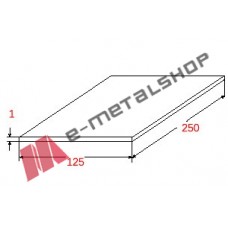 Φύλλο Λαμαρίνας Αλουμινίου 1250x2500x1mm λευκό στη μια όψη