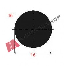 Μασίφ Στρογγυλό Μαύρο 16x16 6m (Φ16)