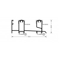 Οδηγός M9085 σειράς Μ9050 Comfort Alumil 6m σε χρώμα λευκό 9016