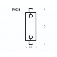 Φύλλο M9038 σειράς Μ9050 Comfort Alumil σε χρώμα λευκό 9016