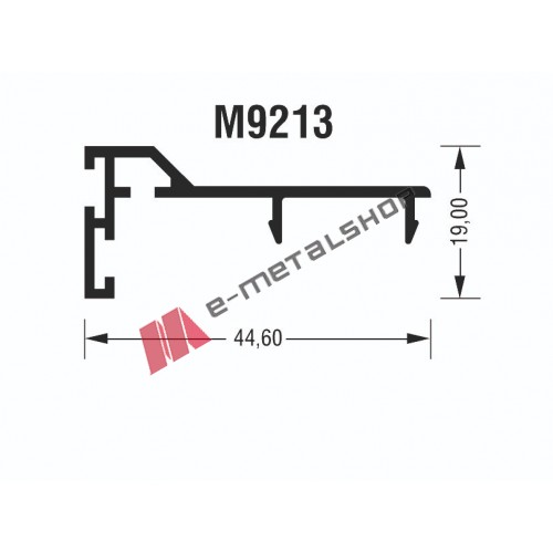 Άγκιστρο M9213 σειράς Μ9050 Comfort Alumil σε χρώμα λευκό 9016