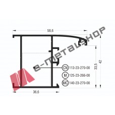 Κάσα M957 σειράς Μ940 Comfort Alumil σε χρώμα λευκό 9016