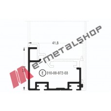 Πρόσθετο M972 σειράς Μ940 Comfort Alumil 6m σε χρώμα λευκό 9016