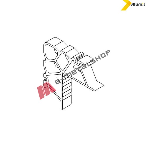 Γωνία σύνδεσης γωνιάστρας 33x15,9mm Alumil 1133315600