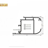 Φύλλο European Groove M9513 σειράς Μ9400 Comfort Alumil 6m σε χρώμα λευκό 9016