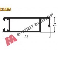 Σίτα Σταθερή AT/PROFIL 10-166 Alumil 6m σε χρώμα καφέ 8014