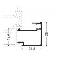 Πηχάκι ίσιο M11453 Smartia Alumil 6m σε χρώμα καφέ 8014