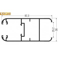 Φύλλο Τζαμιού/Πατζουριού M9202 σειράς Μ9200 Comfort Alumil 6m σε χρώμα καφέ 8014