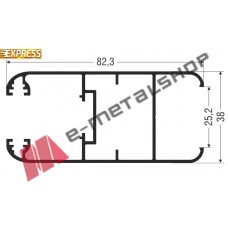 Φύλλο Τζαμιού/Πατζουριού M9202 σειράς Μ9200 Comfort Alumil 6m σε χρώμα καφέ 8014