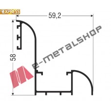 Πρόσθετο M9223 Μ9200 Comfort Alumil 5m σε χρώμα καφέ 8014