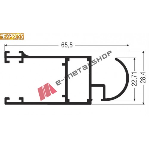 Φύλλο M9228 Alumil 6m σε χρώμα καφέ 8014