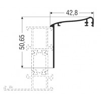 Αρμοκάλυπτρο M9417 Comfort Alumil 6m σε χρώμα καφέ 8014