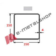 Κοιλοδοκός 150x150x4mm Γαλβανιζέ 6m