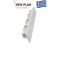 Τάπα για συνθετική περίφραξη Deck 130 σε χρώμα λευκό, 120mm NEW PLAN
