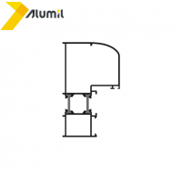 Κάσα M9655 σειράς Μ9650  Alumil 6m σε χρώμα λευκό 9016